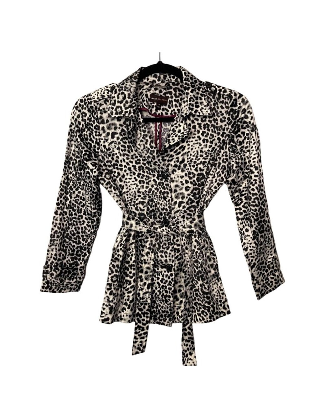Dana Buchman Leopard Print Belted Blazer Jacket